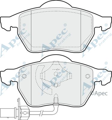 APEC BRAKING Комплект тормозных колодок, дисковый тормоз PAD1234